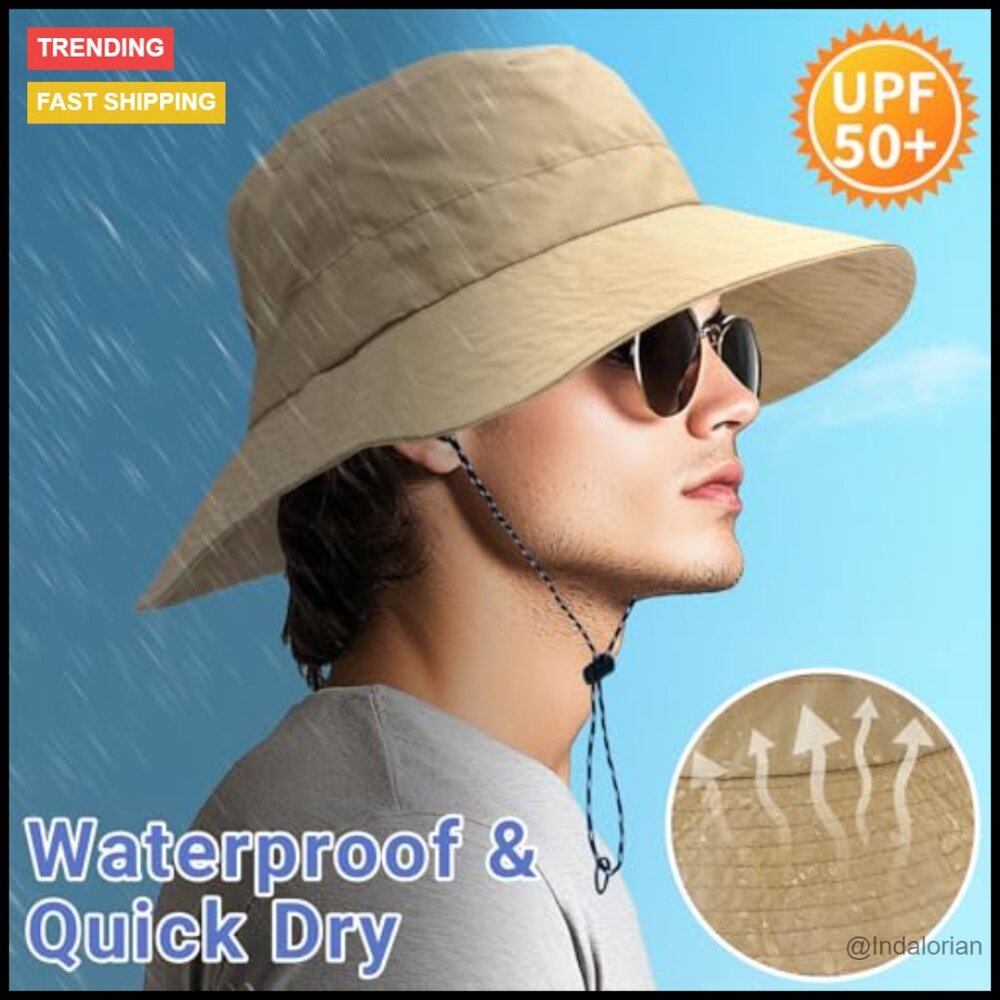 Waterproof Bucket Hat Quick Dry Packable Sun Prot… - image 2